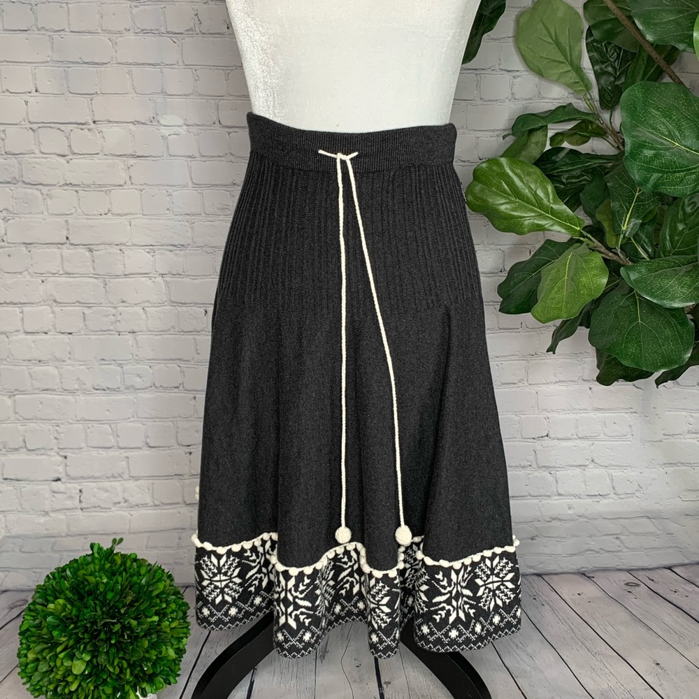 D.E.P.T 100% Cotton Knit Flared Boho Skirt Small